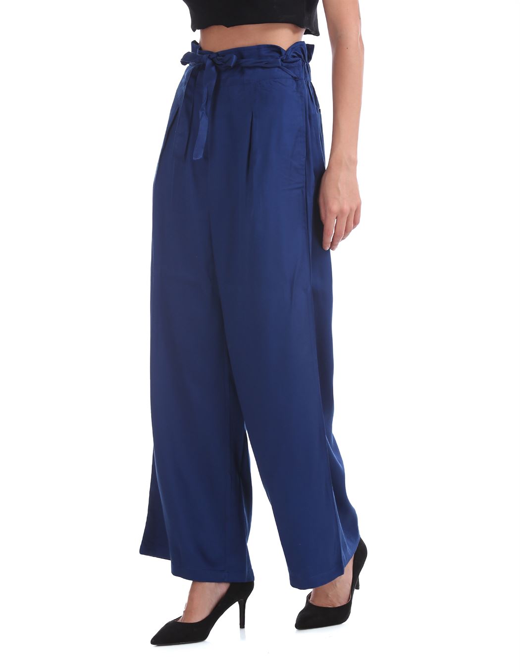 U.S. Polo Assn. Women Blue Casual Wear Flared Pant